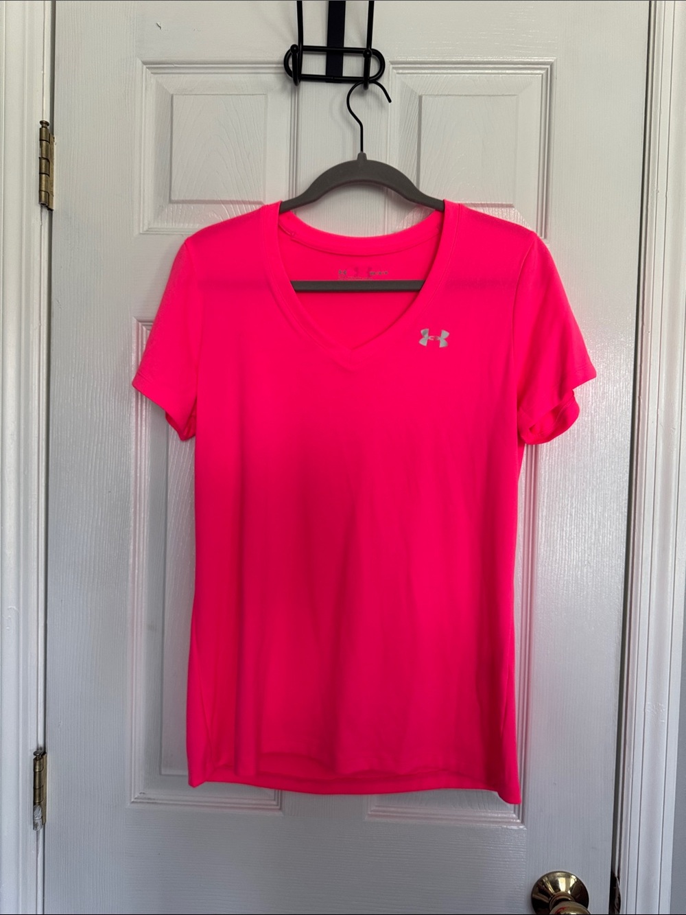 Under Armour Women's Hot Pink V-Neck Active Tee